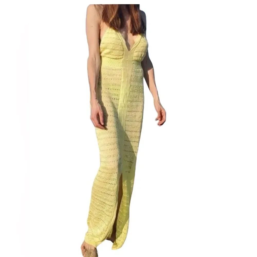 Victoria's Secret knit dress in bright yellow NWOT
